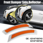 Pair of Front Bumper Reflectors for BMW 5 Series (2001–2007) 63147185743 63147185744
