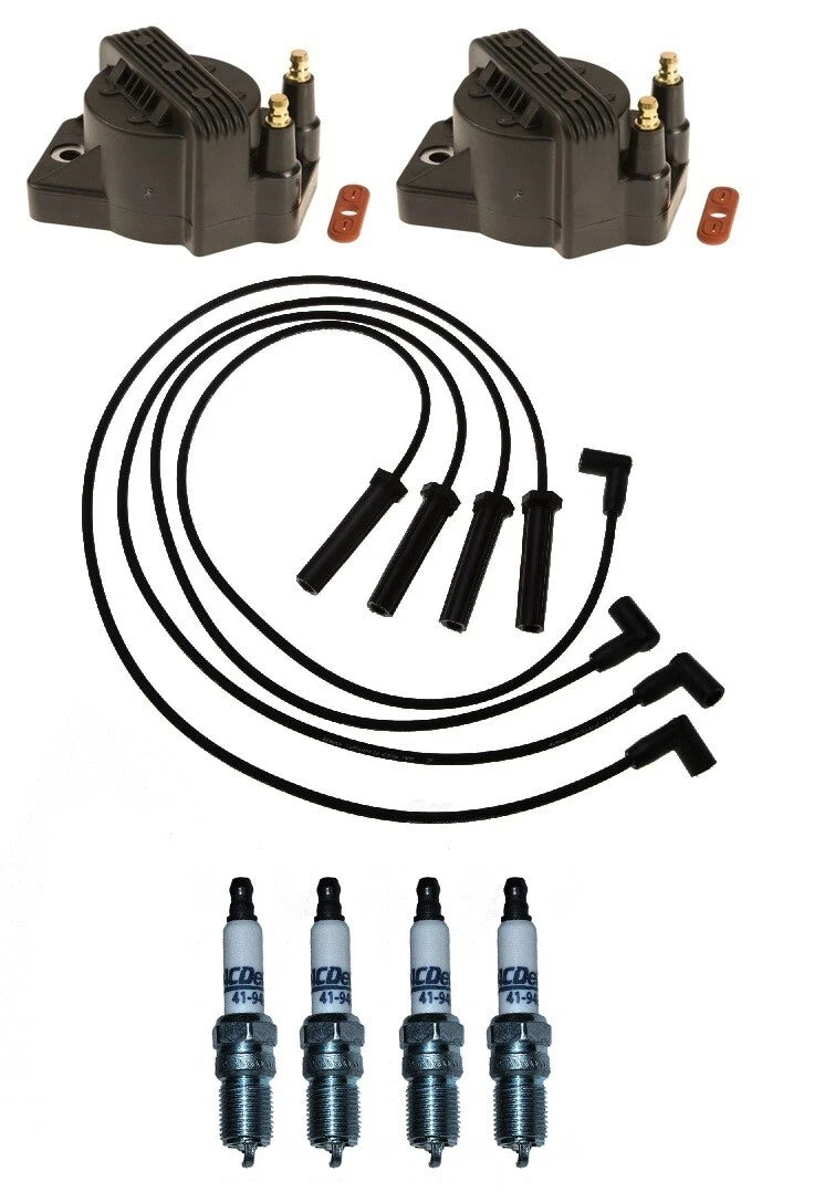Ignition Wires 2 Coils 4 Spark Plugs Kit ACDelco for Chevrolet GMC (2000–2005)