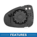 Heated Right Side Mirror Glass for Volkswagen Touareg (2010–2018)