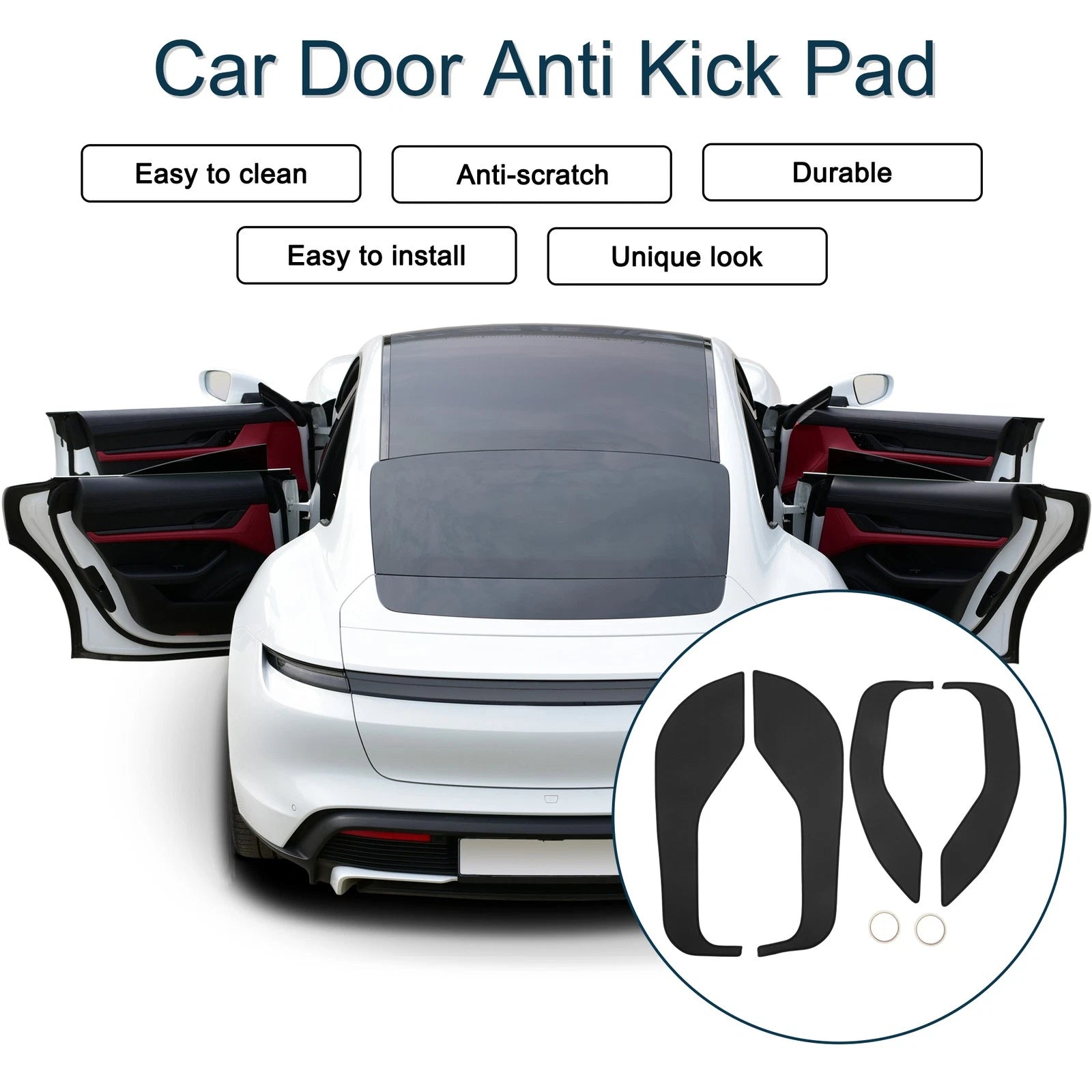 Set of 1 Car Door Anti Kick Pad Sticker Protector for Ford Mustang (2022)
