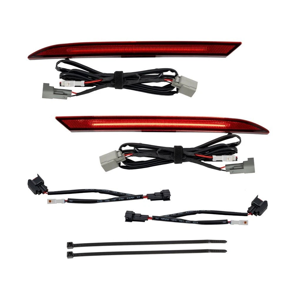 Rear Bumper Reflectors LED LH RH Red Replacement for 2018-2023 Ford Mustang
