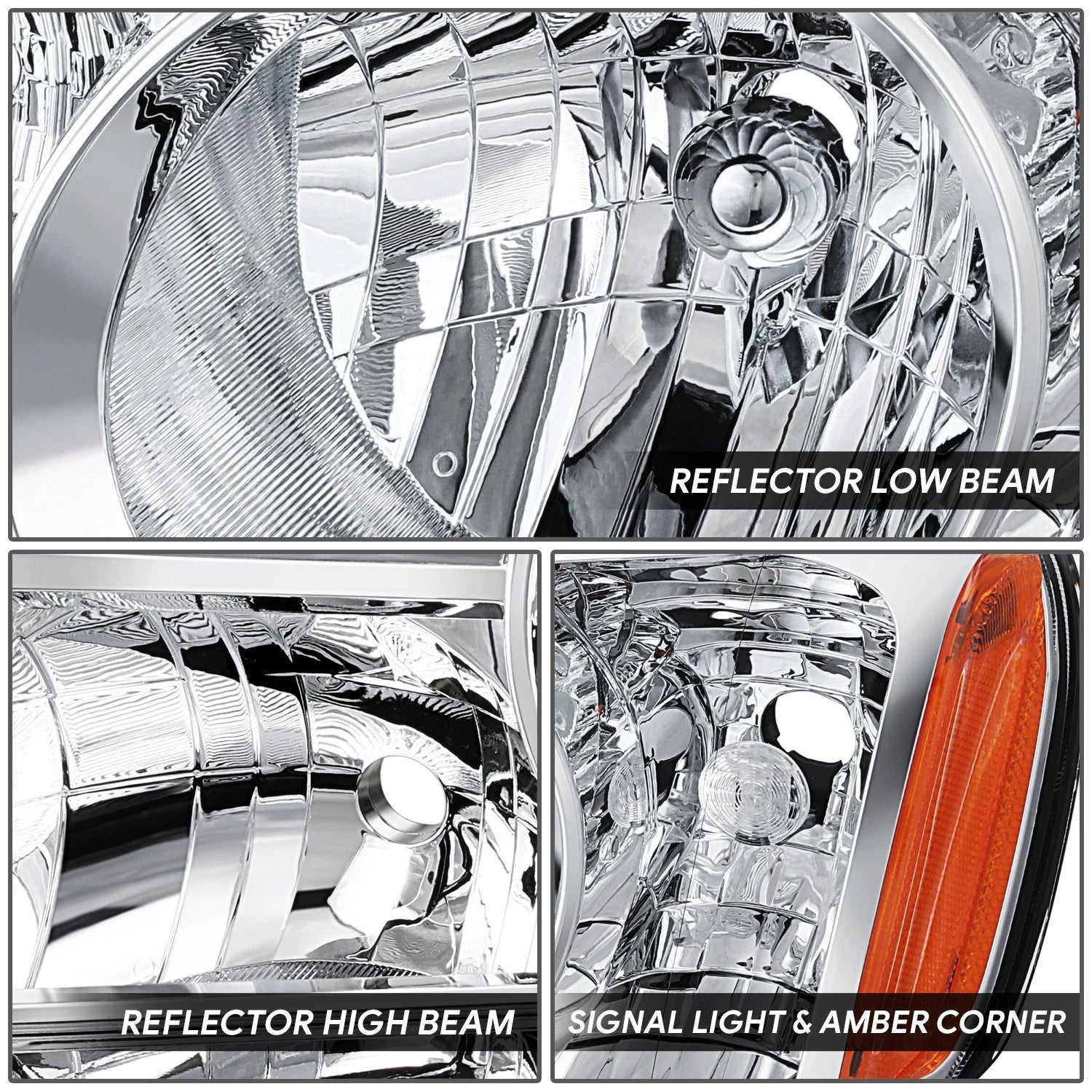 Left Driver Side Chrome Housing Headlight Lamp for Honda Pilot (2009–2011)