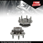 2PC Front Wheel Hub Bearings for Chevy Traverse GMC Acadia Buick Enclave (2009–2017)