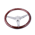 15in Wood Steering Wheel + 161H Short Hub Adapter for Ford F150/F250/Ranger (1992–1997)