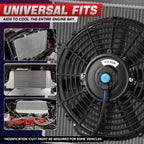 2X 10" Electric Racing Radiator Fan for Universal Applications (12V)