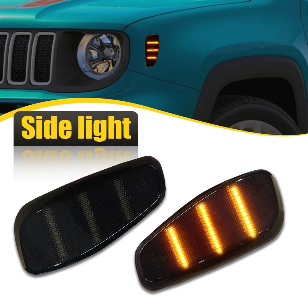 2X Amber LED Side Marker Lights for Jeep Renegade (2015–2023)