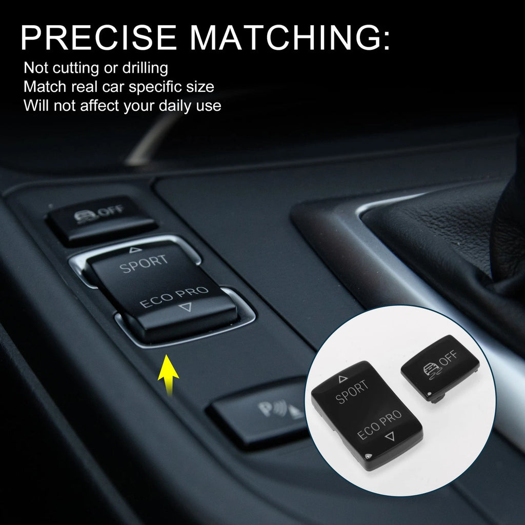 Set of 2 Central Control Sport EcoPro Off Button Covers for BMW 1 2 3 4 Series