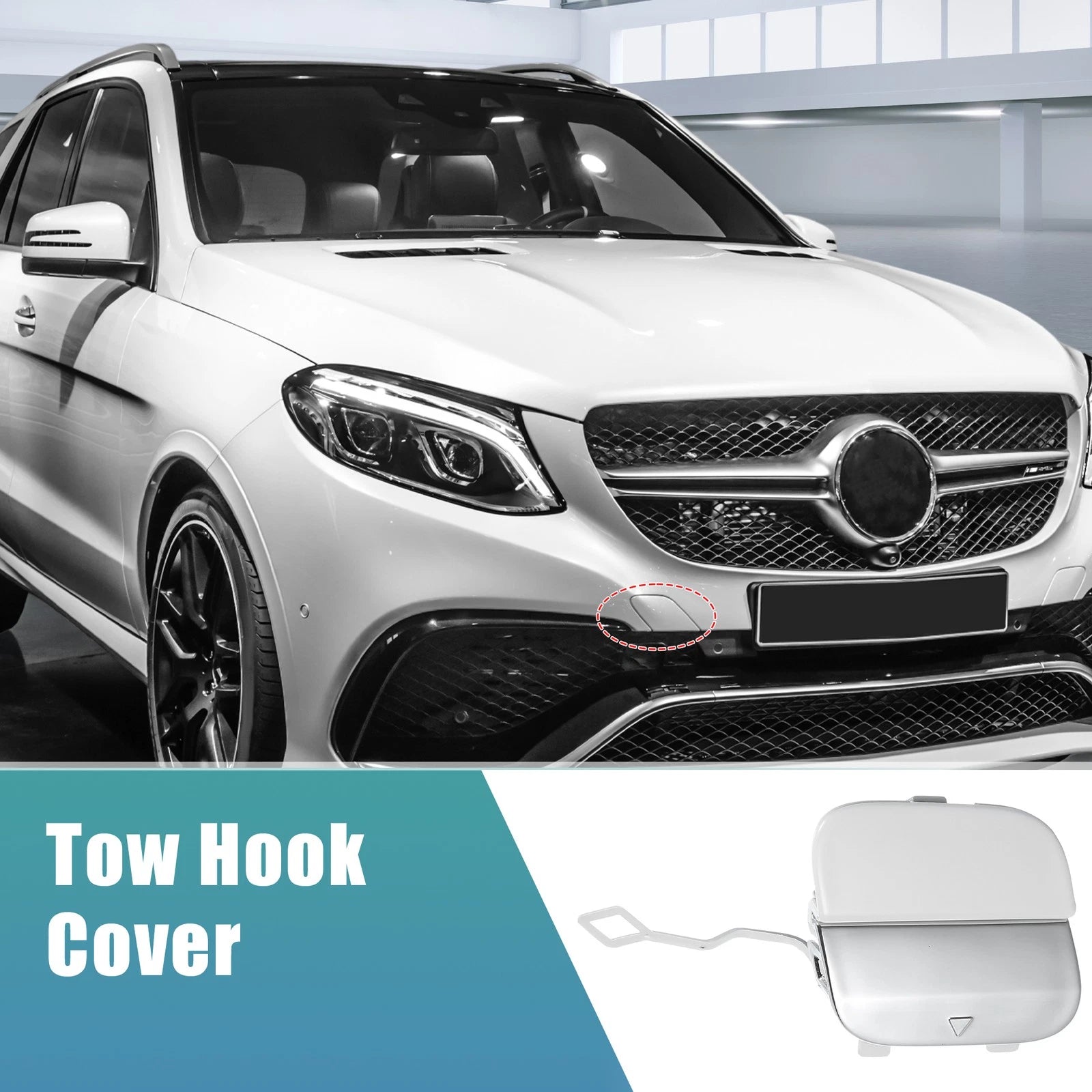 Tow Hook Cover for Mercedes-Benz GLE 63 (2016–2020) No.A1668857222 White