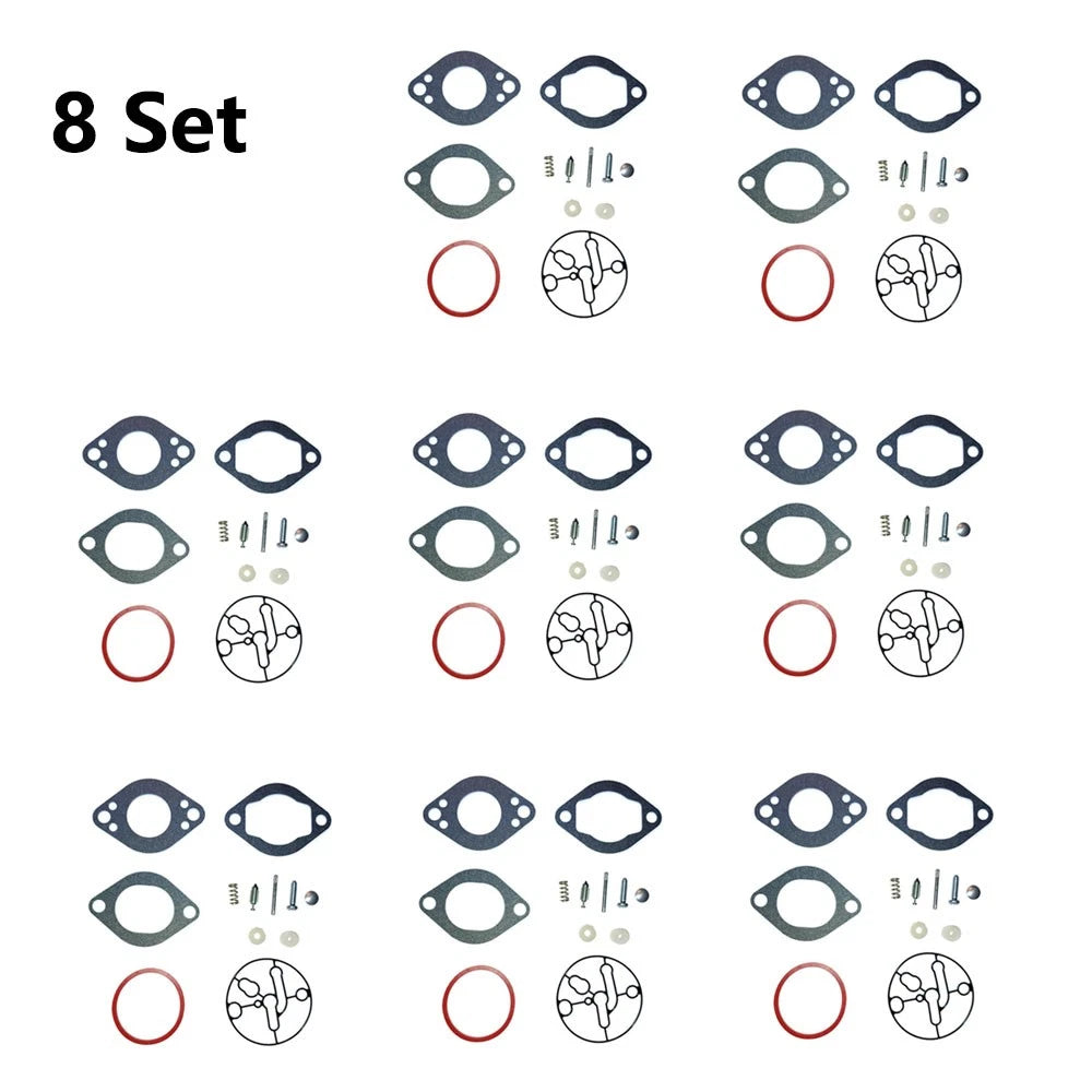 Set of 8 Carburetor Rebuild Kits for Briggs & Stratton (696146, 696147)