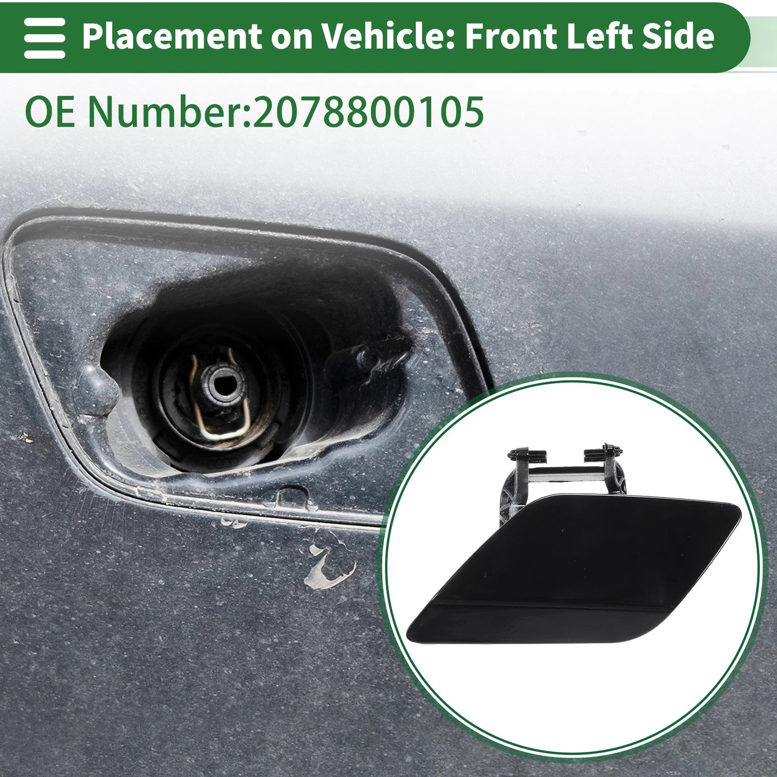 Headlight Washer Nozzle Cover Cap for Mercedes-Benz (2010–2018)