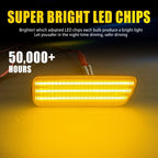 4X Front LED Side Marker Lights for VW MKIV Golf GTI/R32 Jetta Cabrio (1999–2006)