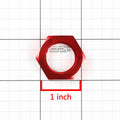 8AN Bulkhead Red Aluminum Anodized Nut Sealing Locking Fitting Adapter