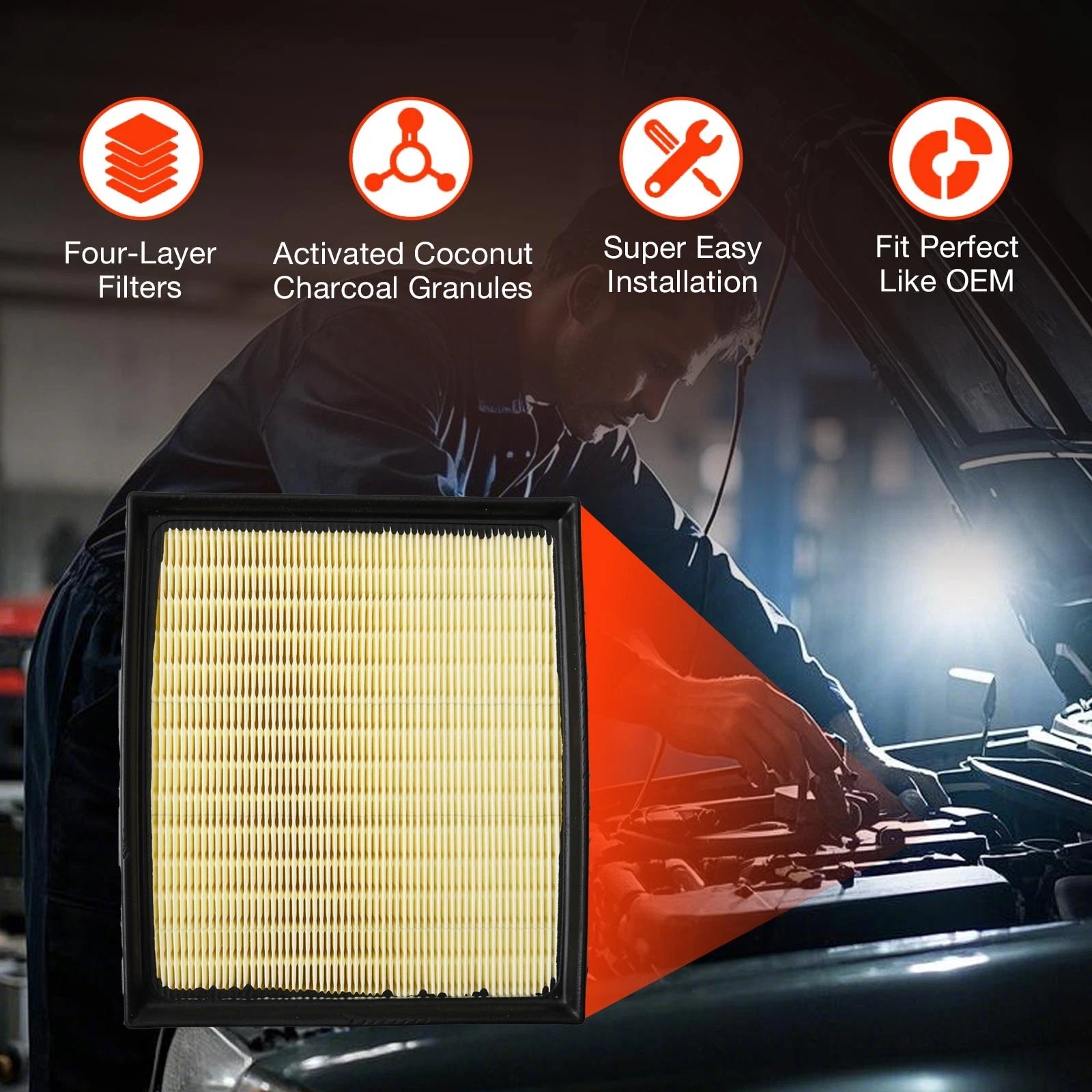Engine Cabin Air Filter for Toyota Tundra Sequoia (2022-2025)