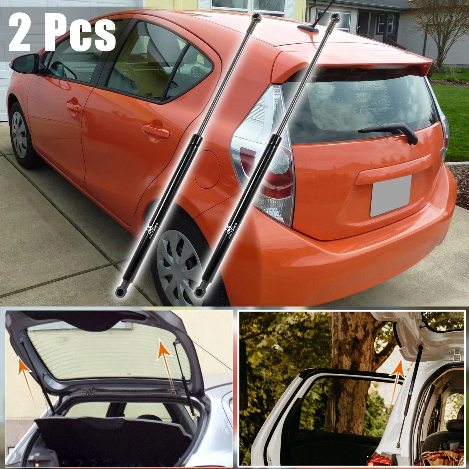 2X Rear Trunk Lift Supports Struts Gas Spring PM2039B for Toyota Prius (2004–2007)
