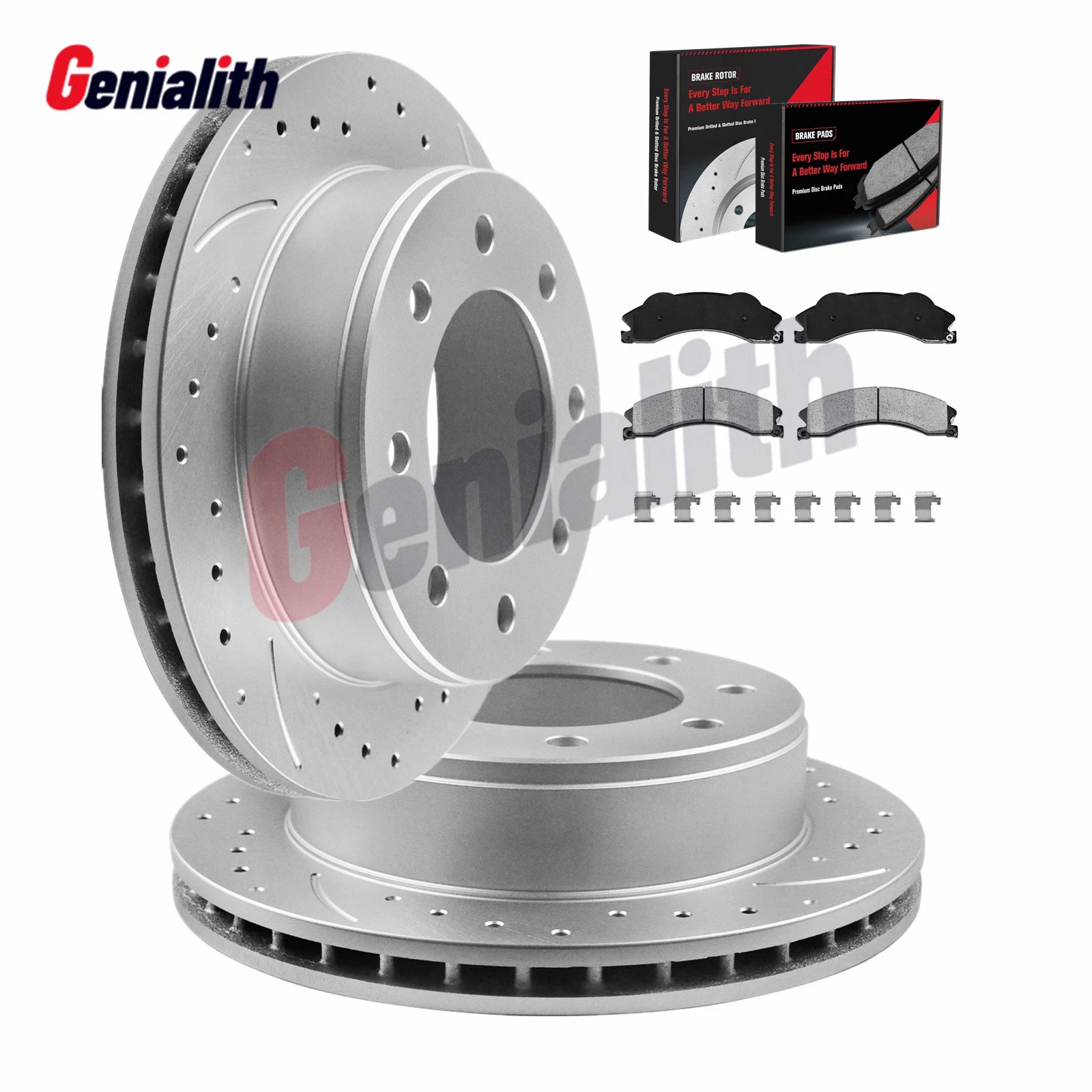 6pc Front Rotors Brake Pads for 2011–2019 Silverado Sierra 2500 3500 HD