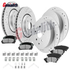 Front Rear Rotors Pads Kit for Toyota Sienna Highlander Lexus RX450h RX350 (2004–2023)
