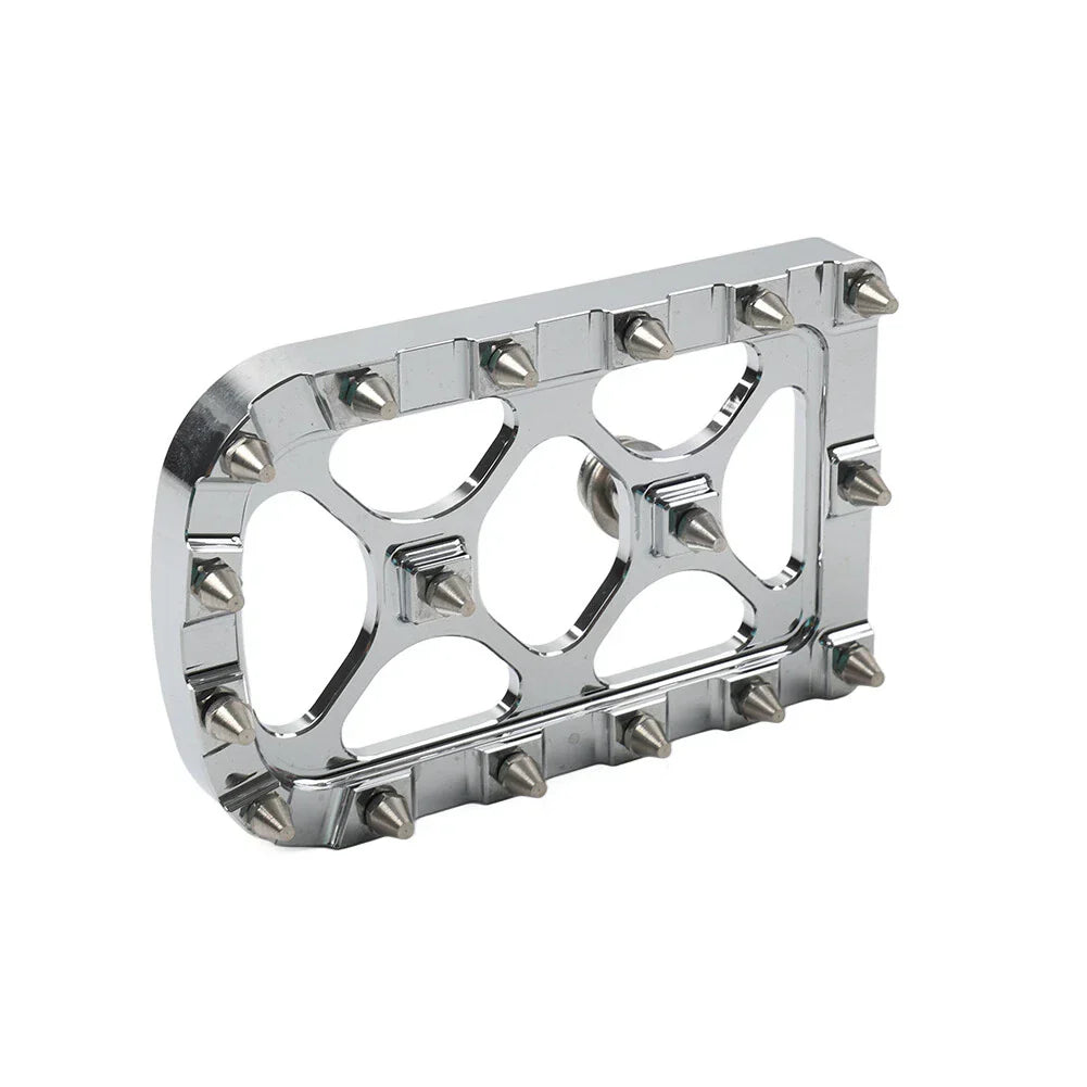 CNC Silver Brake Pedal Pad for Harley Softail Touring Electra Road Glide