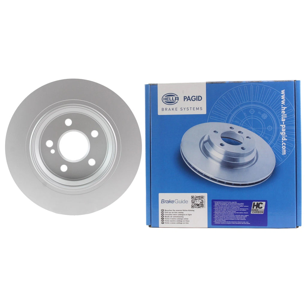 Hella Pagid 300mm Rear Solid Coated Disc Brake Rotor for Mercedes W211 W212 (2003–2016)