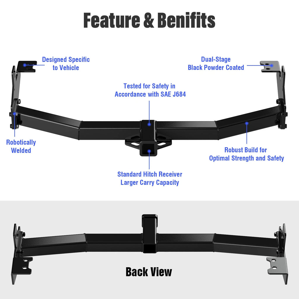 2 Inch Trailer Towing Hitch for Chevy Colorado GMC Canyon (2004-2012)