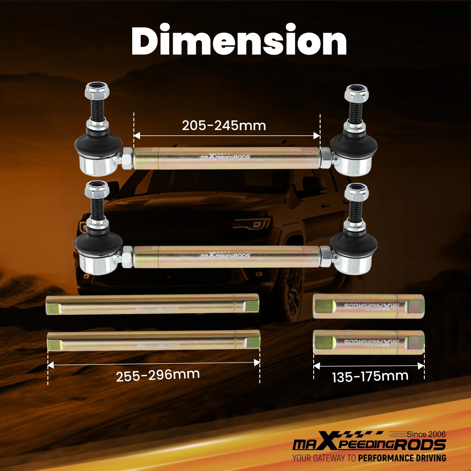 Coilovers Lowering Kit + Sway Bar Link for BMW E46 320i 325i (1998–2005)