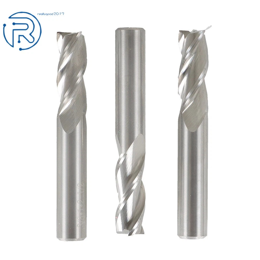 3-Pack 3/8" 3 Flute Carbide End Mill for