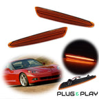 LED Front Bumper Side Marker Lights for Chevy Corvette C6 (2005–2013)