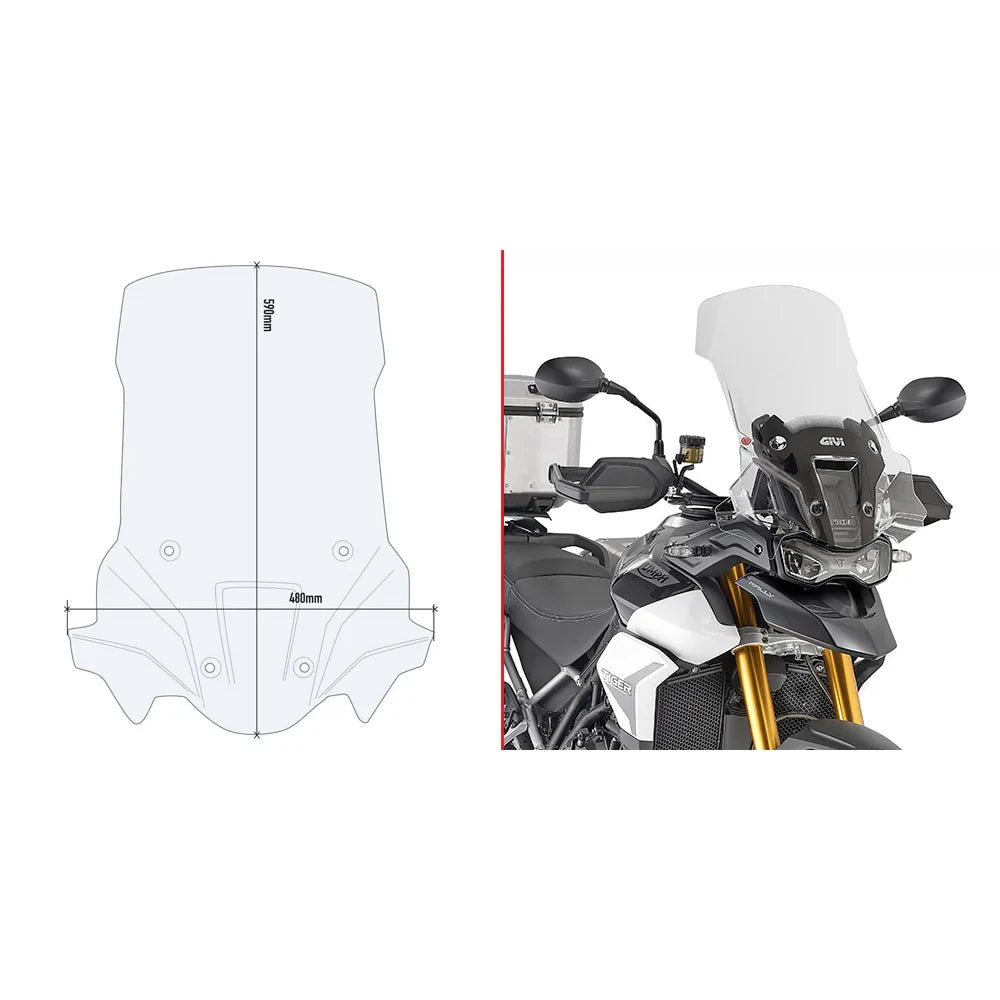 Windshield for Rally Clear Tri
