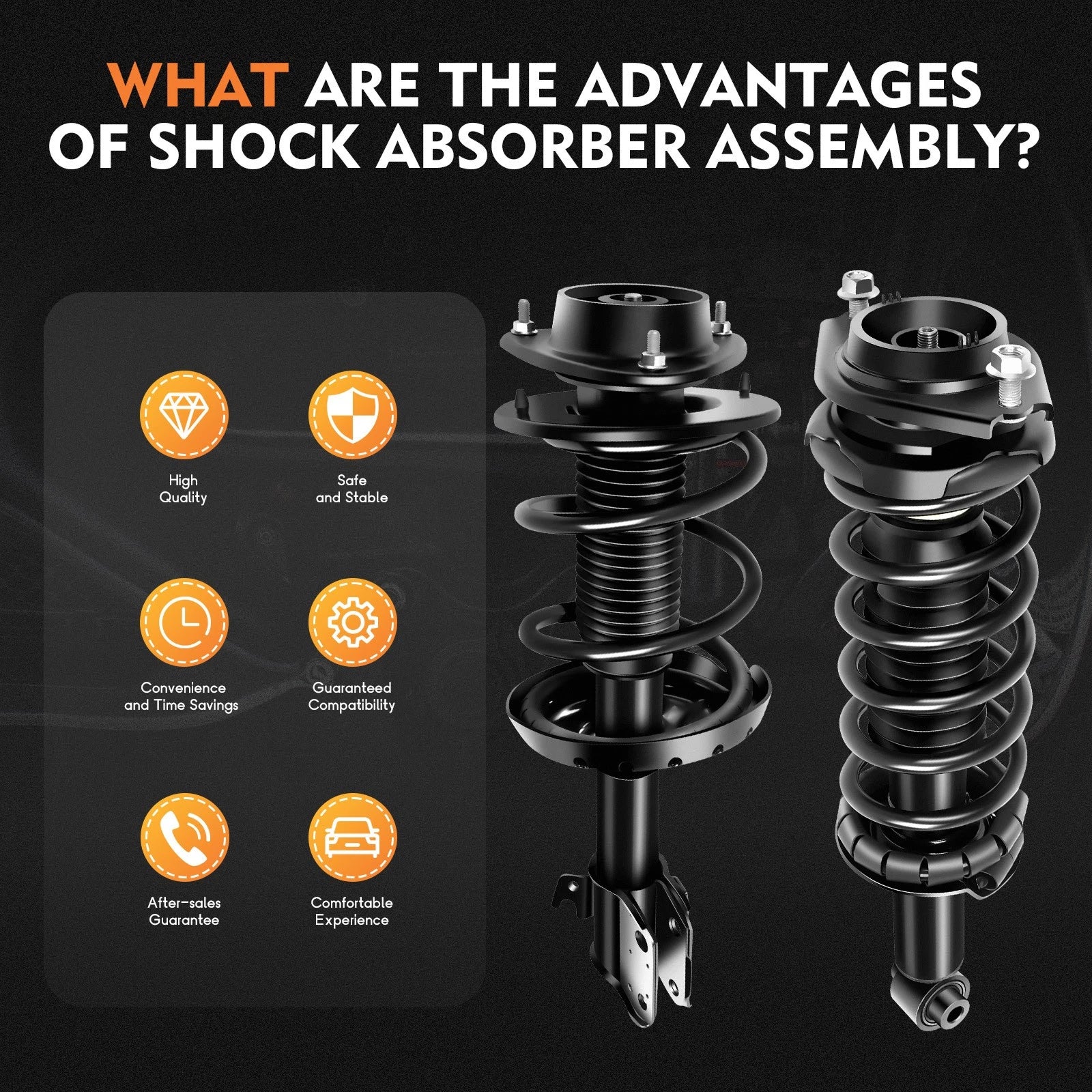 Set of 4 Struts Shocks Springs & Mounts for Subaru Impreza (2008–2011)