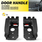 Inside Door Handle Set of 2 Black LH & RH for Kia Spectra Spectra5 (2004–2009) 826202F000