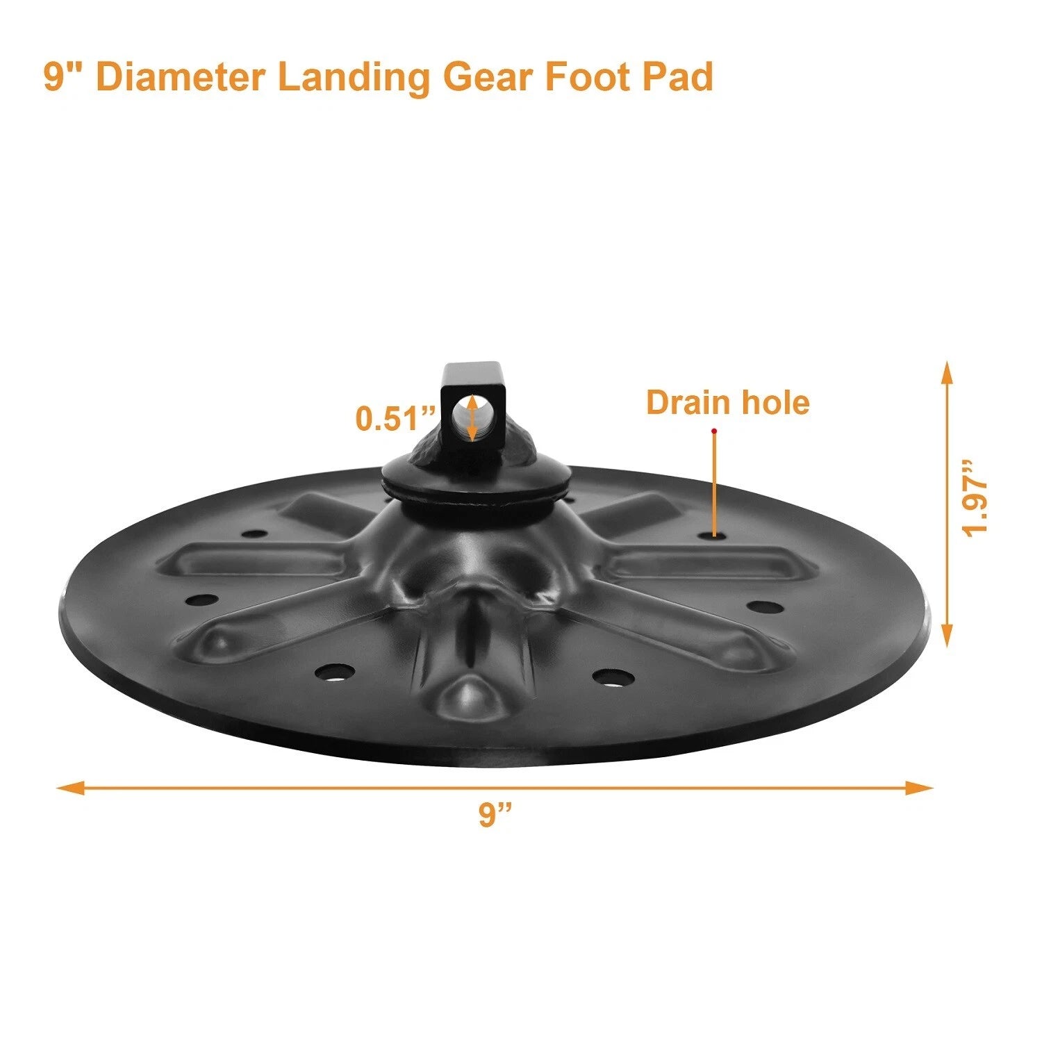 Set of 2 Trailer Jack Landing Foot Plate Pad for A-Frame RV Boat (9 Inch)