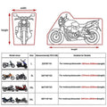 Motorcycle Cover for L-3XL (Winter, Waterproof, Outdoor Storage)