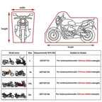 Motorcycle Cover for L-3XL (Winter, Waterproof, Outdoor Storage)