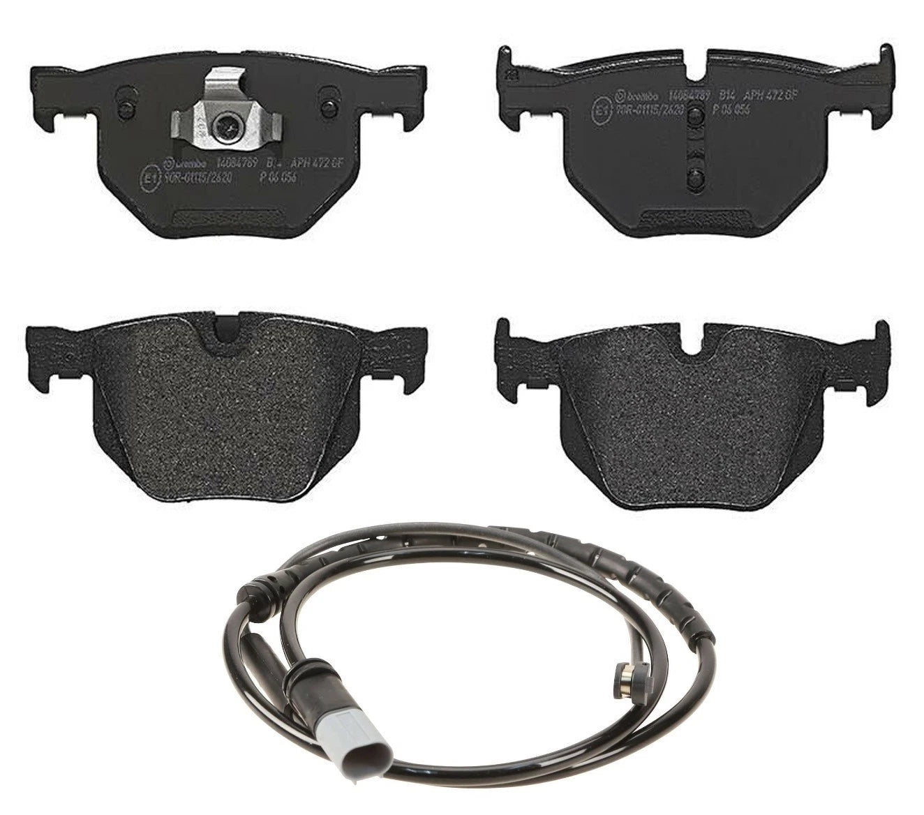 Set of 4 Brembo Rear Low-Met Brake Pads for BMW F15 X5 F16 X6 (2014–2019)