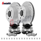 Front Brake Calipers & Rotors with Ceramic Pads for Jeep Cherokee Wrangler (1999–2001)