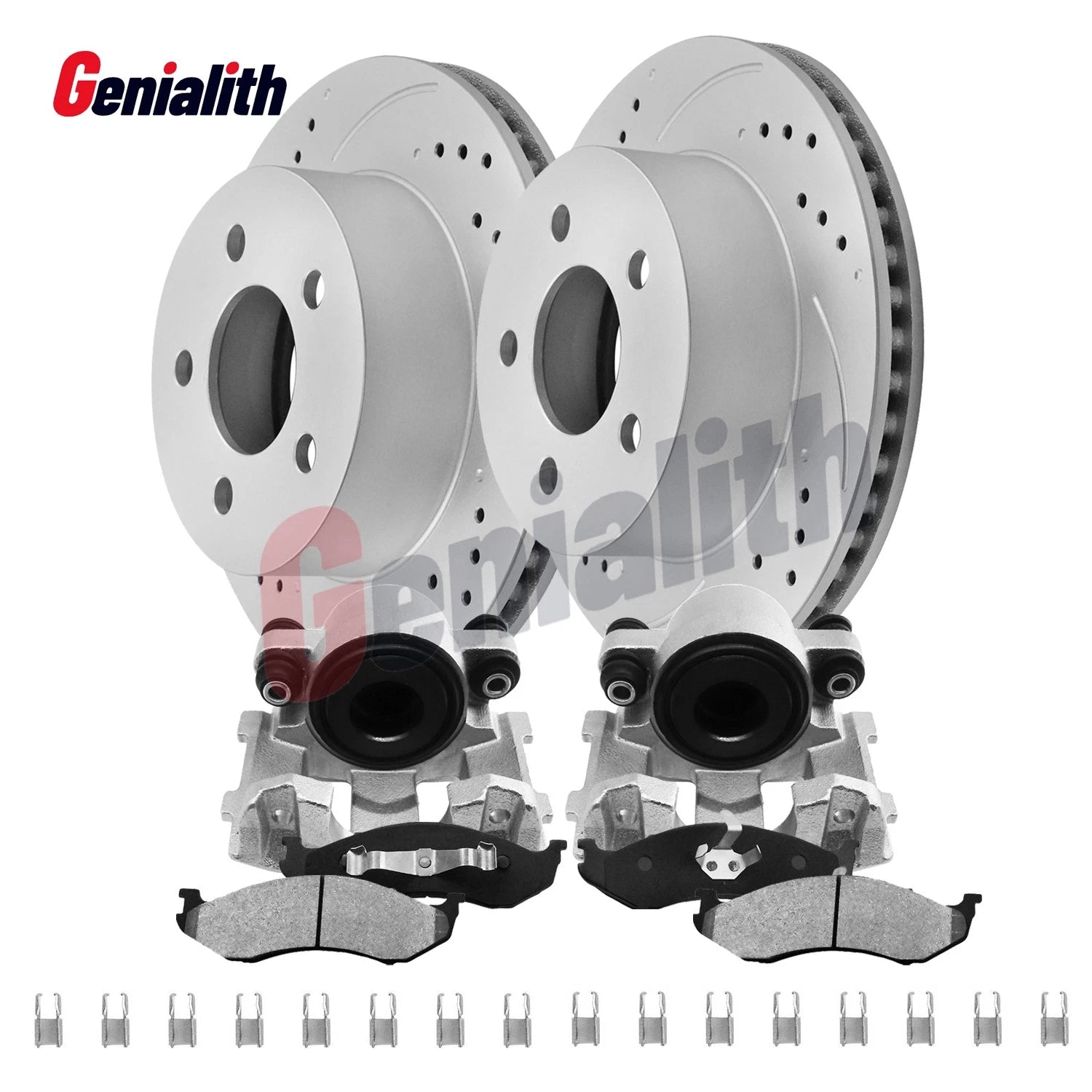 Front Brake Calipers & Rotors with Ceramic Pads for Jeep Cherokee Wrangler (1999–2001)
