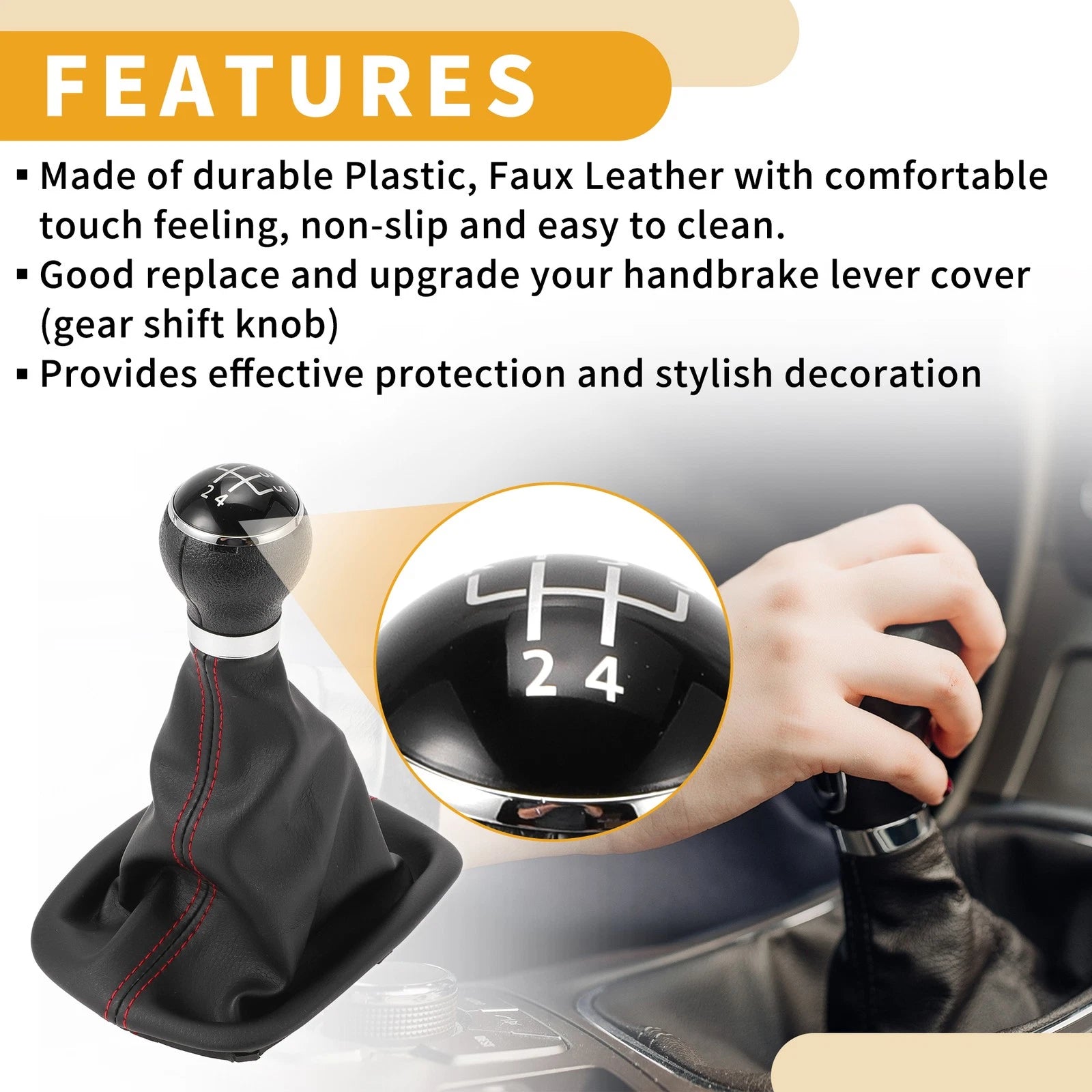 5 Speed Gear Shift Knob with Cover for VW Passat (2005–2010)