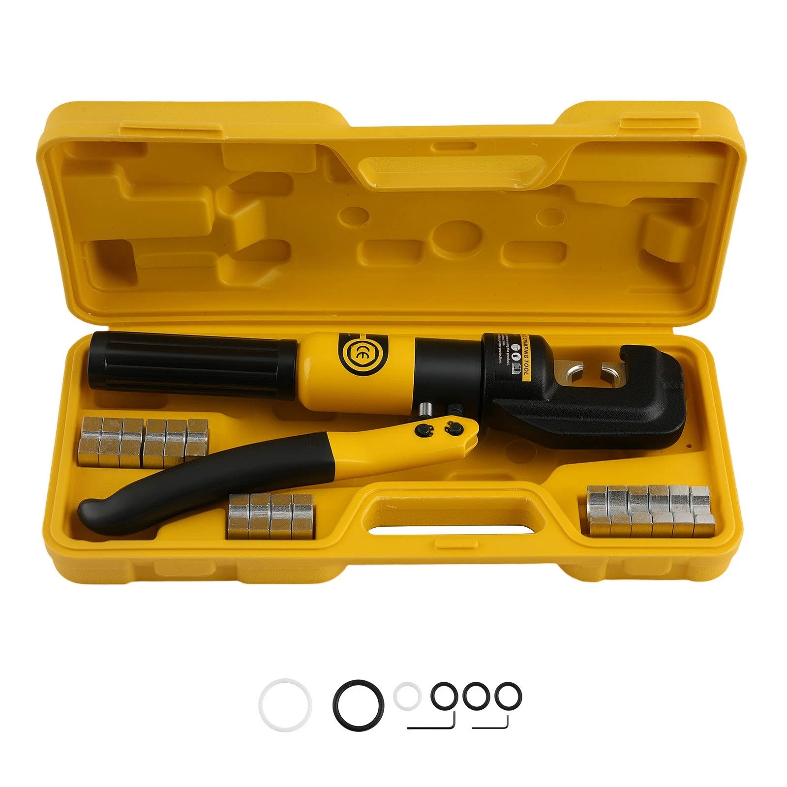 Set of 10 Cable Crimping Tools with 9 Dies for Electrical Wire Terminals