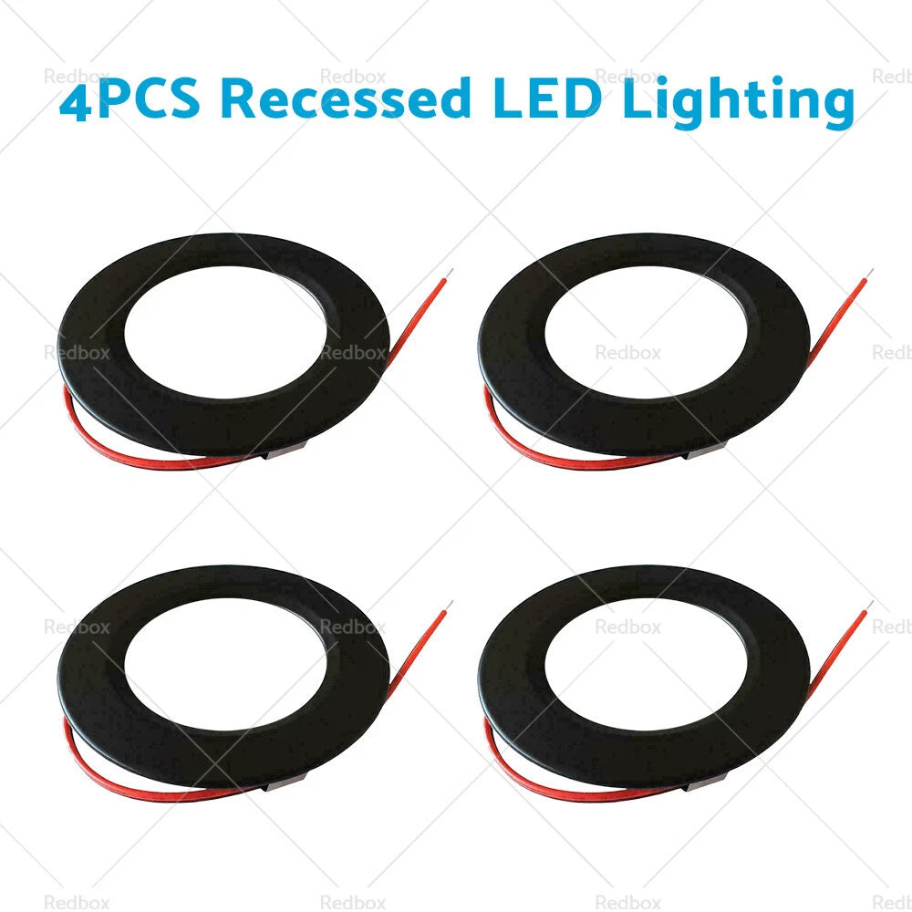12V Dimmable Spot Lights for Caravan Boat (Black)