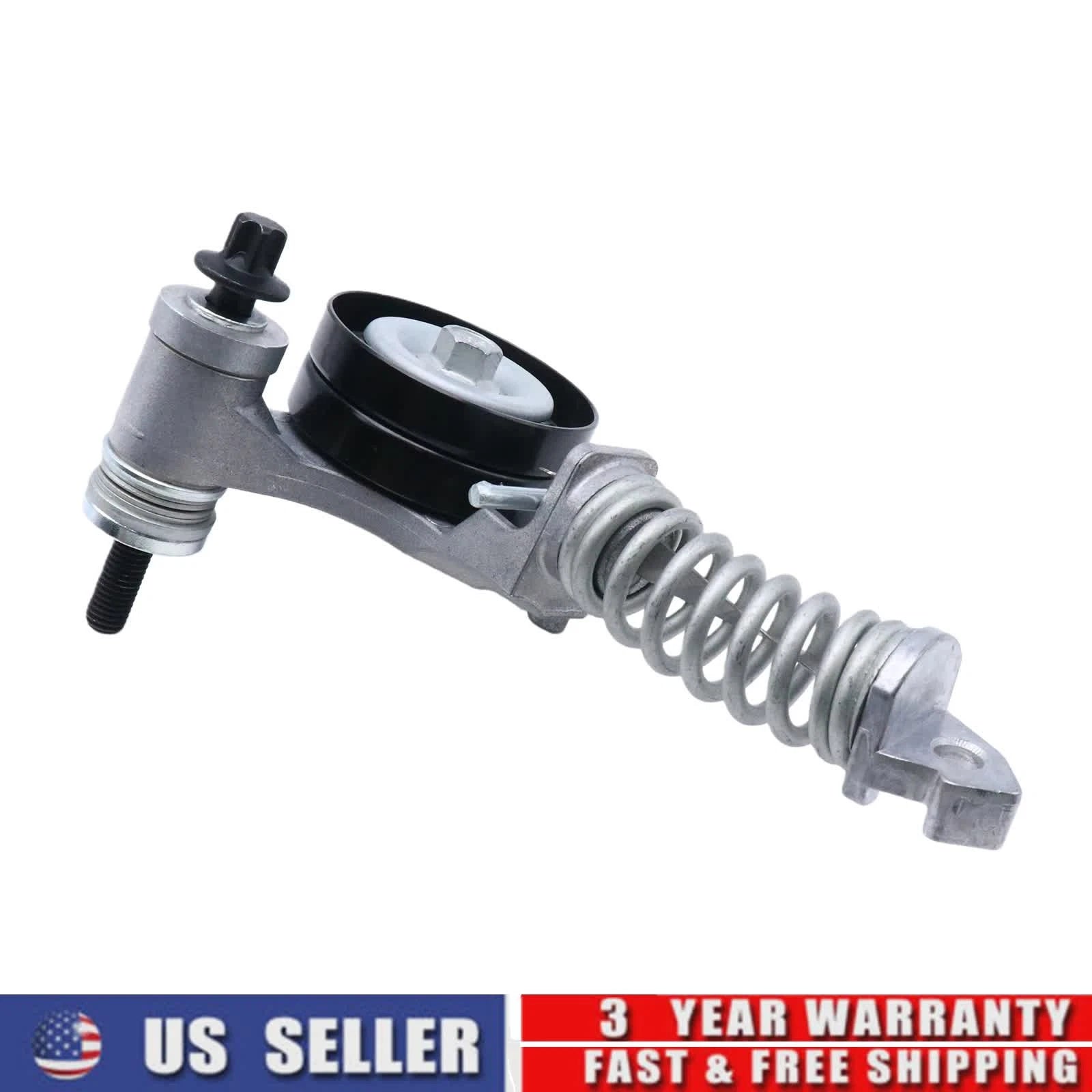 Set of 1 Belt Tensioner w/Pulley 38344 for Buick Encore, Chevrolet Trax (2013–2021)