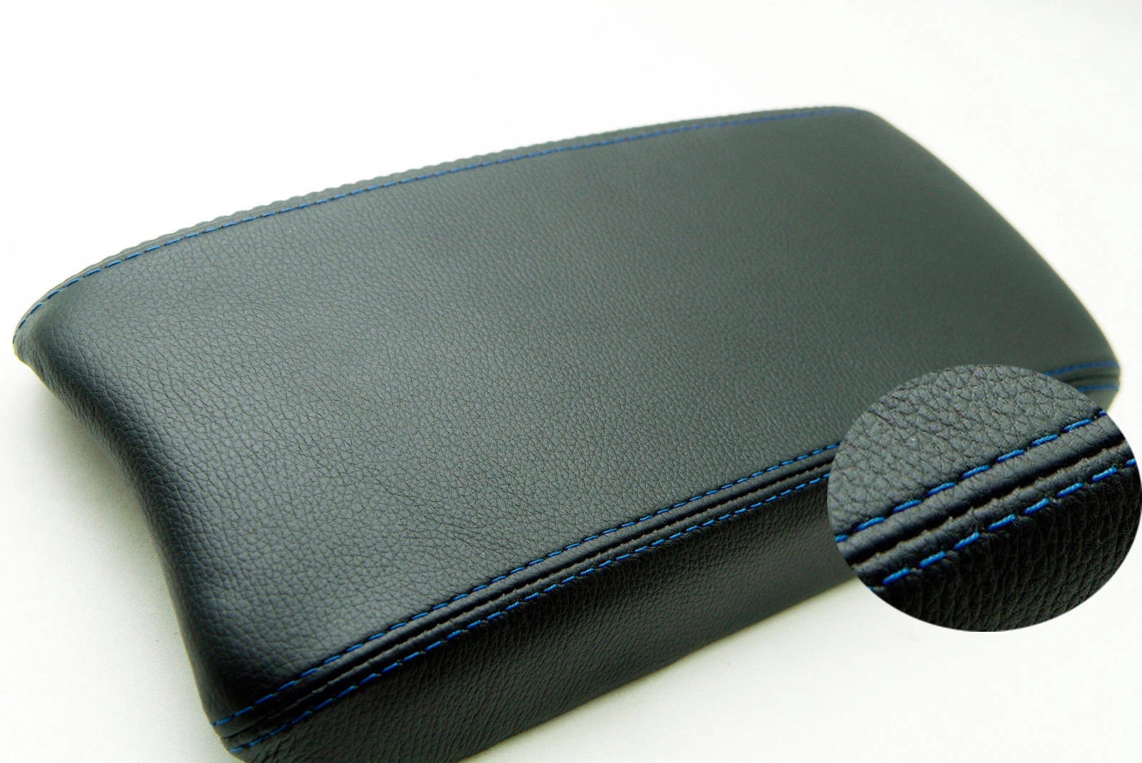 PVC Leather Console Armrest Cover for Honda Civic (2006–2011) Blue Stitch