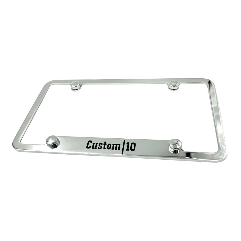 License Plate Frame 50 State Engraved Chrome for Chevrolet Custom (2010–2018)
