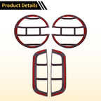 Set of 2 Headlight Trim Bezels for Ford Bronco (2021–2023) Gloss Black