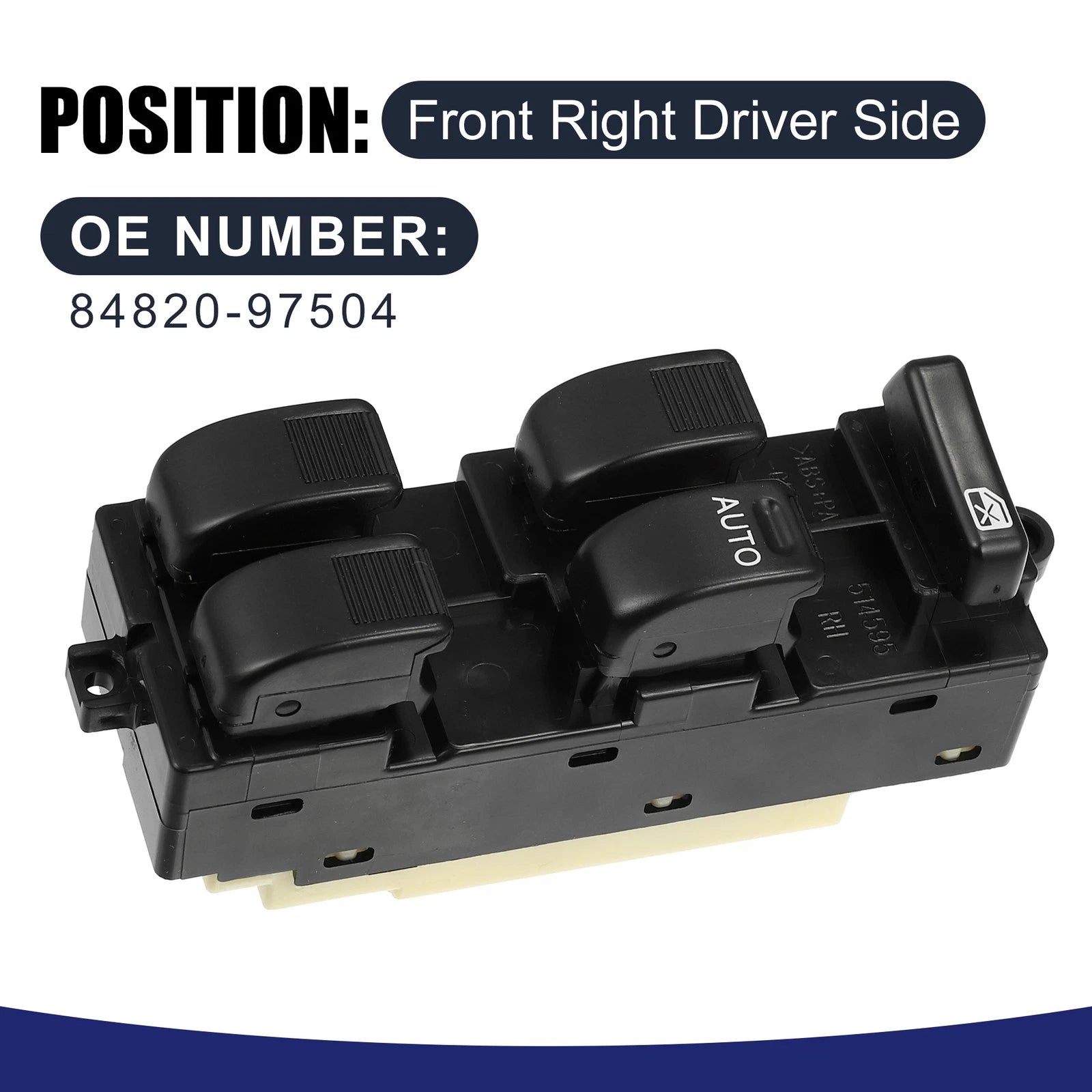 Front Right Power Window Switch for Toyota Spark (2010–2015) 84820-97504