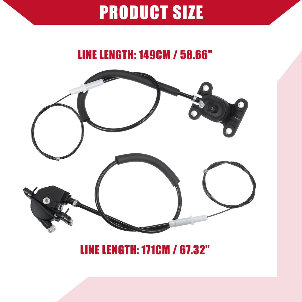 Set of 1 Right Power Sliding Door Cable for Honda Odyssey (2005–2010) Rubber Black