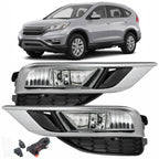 Bumper Fog Light Set for Honda CR-V (2015–2016) w/Wiring, Switch, Halogen Bulbs