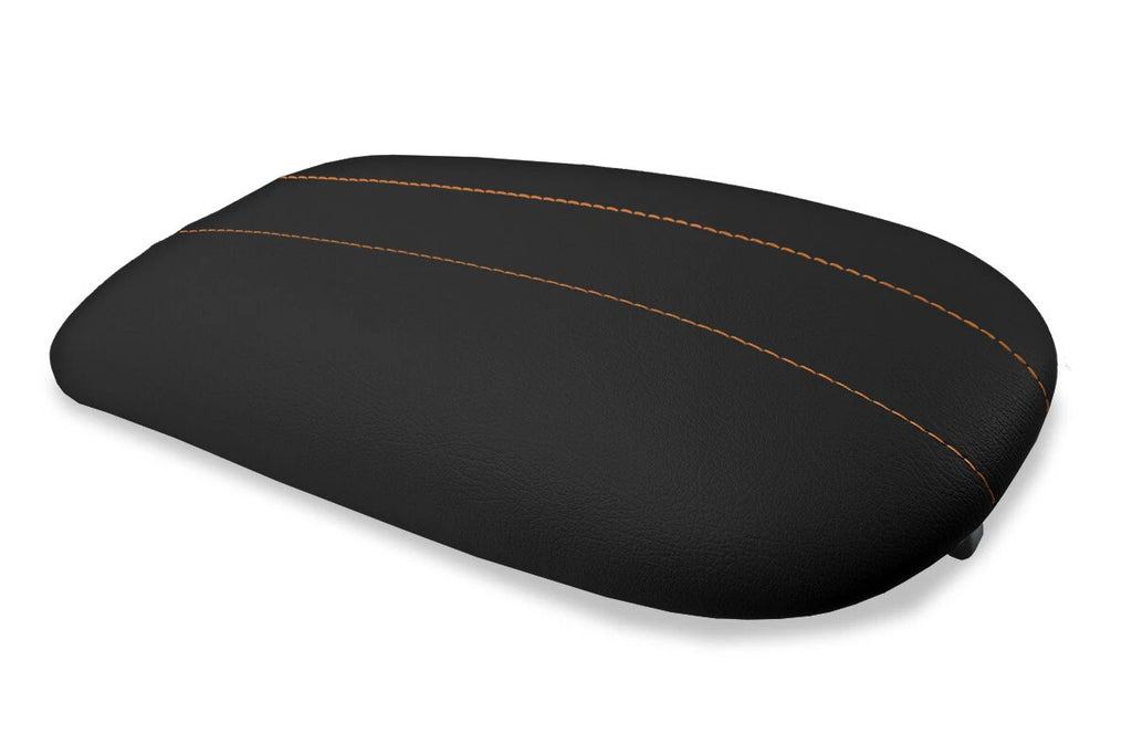 Console Lid Pull Over Cover Leather for Ford Expedition (1997–2002) Orange Stitch