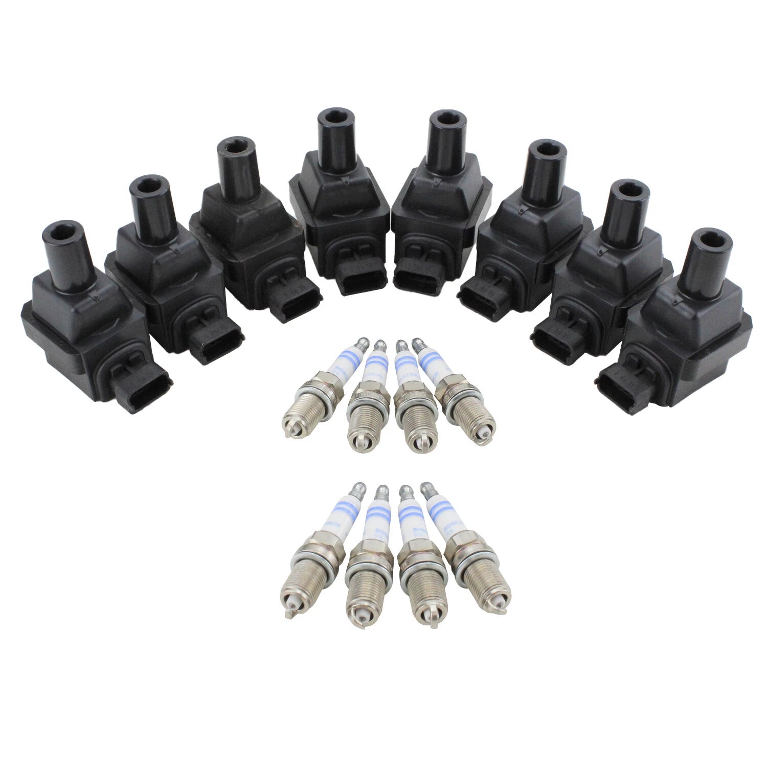 Set of 8 Ignition Coils & 8 Spark Plugs for Mercedes W129 W140 W210 V8