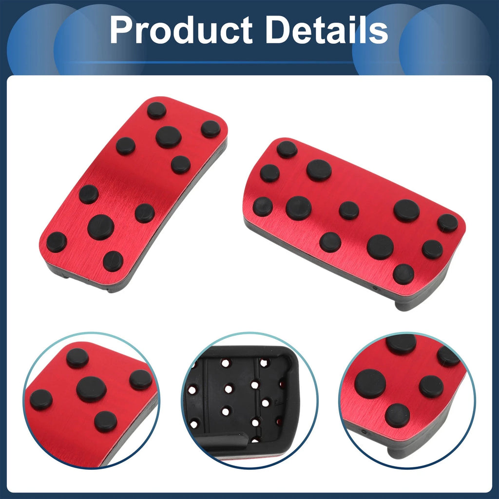 2X Automatic Foot Accelerator Pedal Covers for Subaru Forester (2006–2018) Red