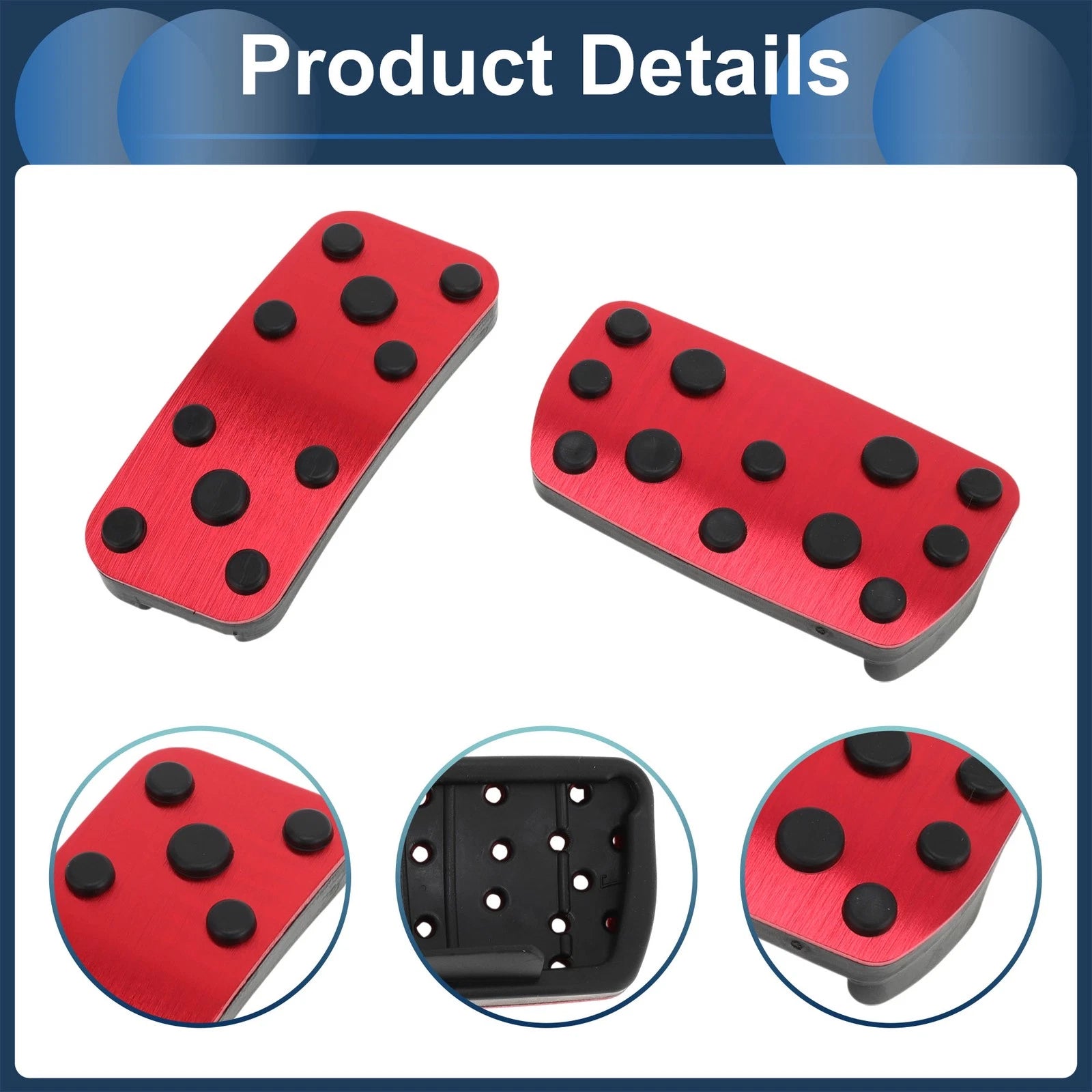 2X Automatic Foot Accelerator Pedal Covers for Subaru Forester (2006–2018) Red