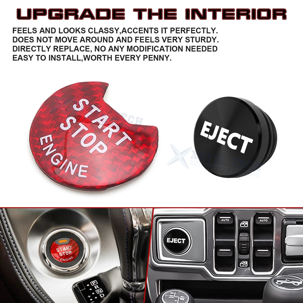 Carbon Fiber Engine Start Button Trim for Nissan Infiniti Q50 (2014-2015)